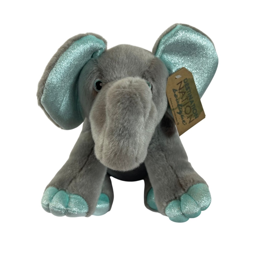 Aurora Destination Nation Mint Elephant Plush 12" Stuffed Toy Lovey